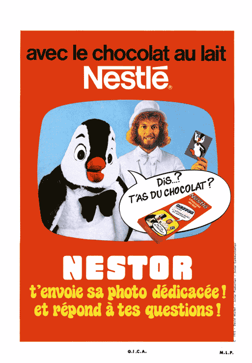 Pub pour le chocolat Nestl�s Nestor