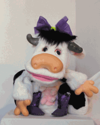 Goutte de Laite la vachette con�ue sp�cialement pour le syndicat du lait "cr�ation de marionnettes sur mesures"